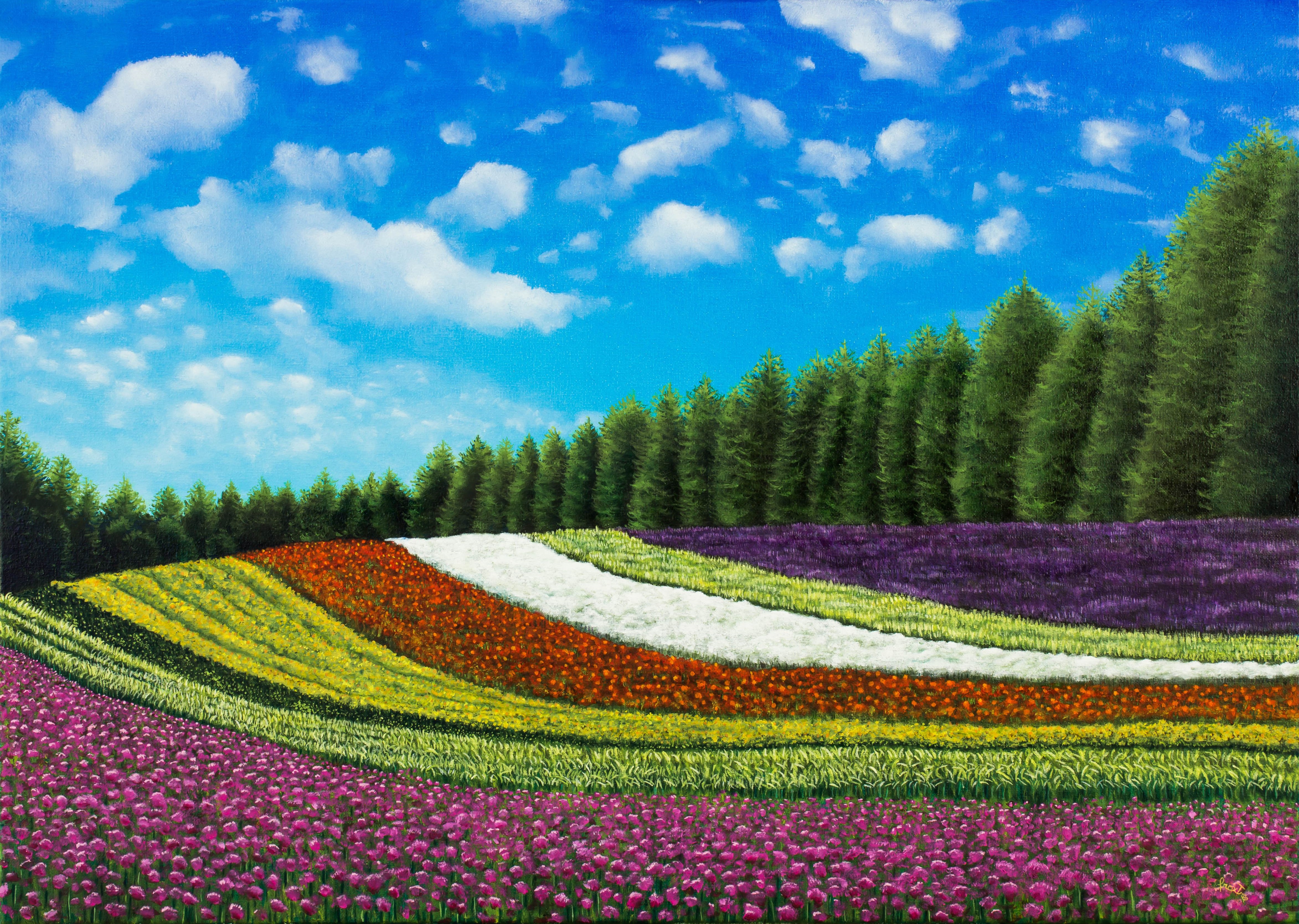 Giardino fiorito a Hokkaido